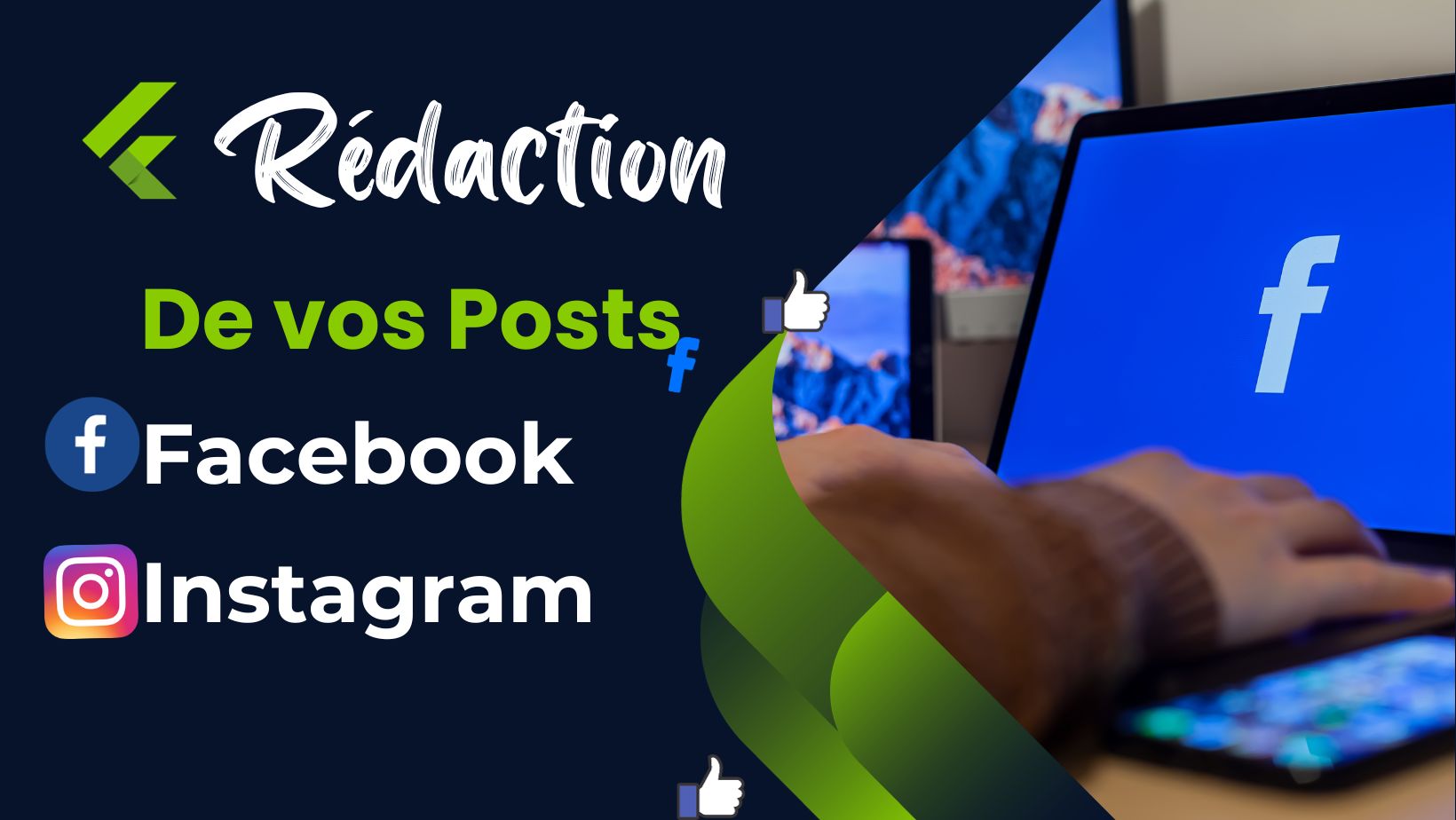 Je vais rédiger vos posts/publications Facebook/Instagram