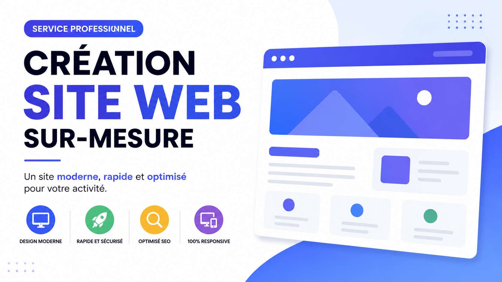 Création site web d'e-commerce, site vitrine ou landing page (-8% discount!)