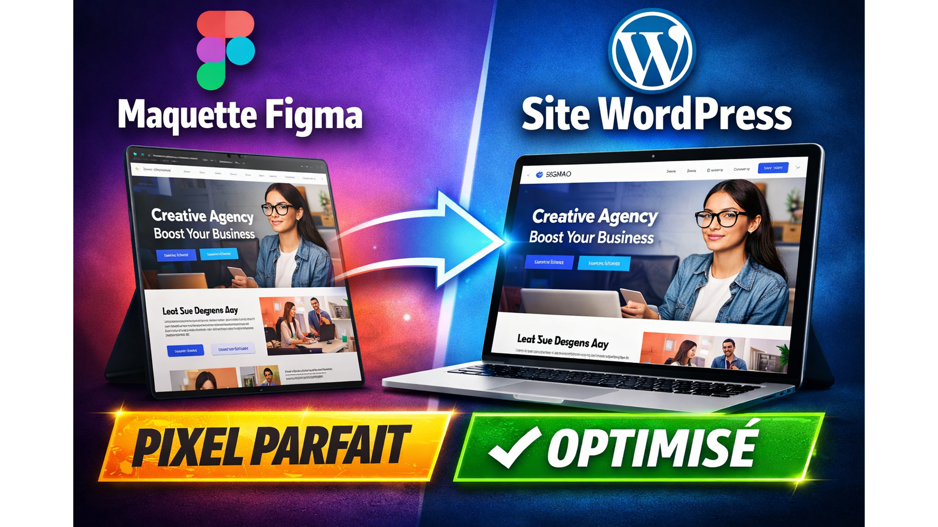 Conversion de votre maquette Figma, Lovable ou IA en site WordPress